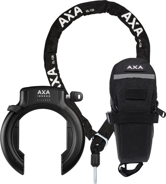 Axa XL Imenso X-Large set met ULC 130 insteekketting en zadeltas van AXA