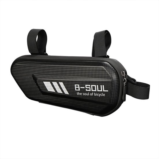 B-soul - Frame tas hard voor MTB Fiets - Zwart - Waterdicht - Grote capaciteit - Fietstas  - Voor Wielrennen , Mountainbike , Racefiets , Omafiets , Opafiets en andere Fietsen - Regenbestendig - Waterbestendig van B-Soul