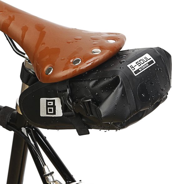 B-soul - Zadeltas - XL - Waterdicht - Zadeltas voor MTB Fiets - Zwart - Fietstas - Fiets Zadeltas - Opberging Zadel - Voor Wielrennen , Mountainbike , Racefiets , Omafiets , Opafiets en andere Fietsen - Regenbestendig - Waterbestendig - Fietszadeltas
