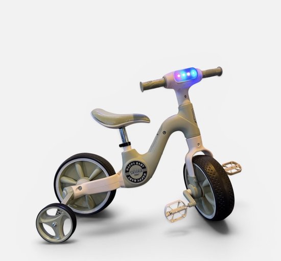 Babyfiets voor kinderen, met LED-Lichten, Pedalen en vrolijke Muziek