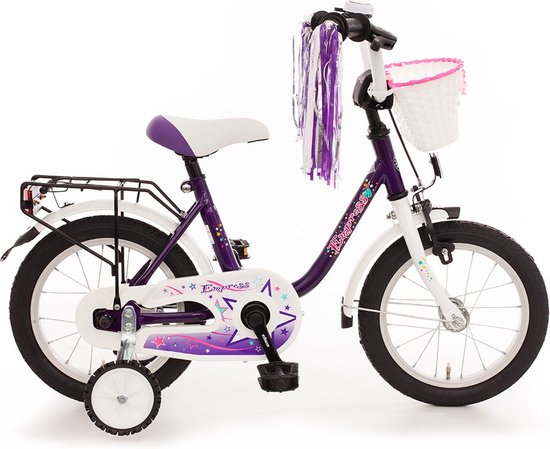 Bachtenkirch Empress, kinderfiets, 14 inch, lila en wit van BAC