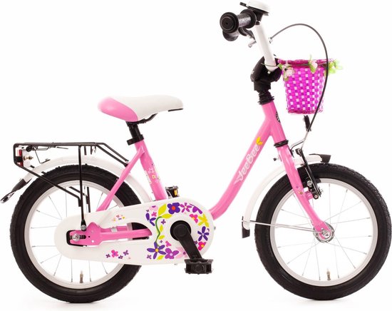 Bachtenkirch kinderfiets Jee Bee 14 inch roze van BAC