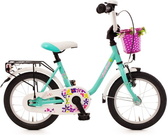 Bachtenkirch kinderfiets Jee Bee 14 inch turquoise van BAC
