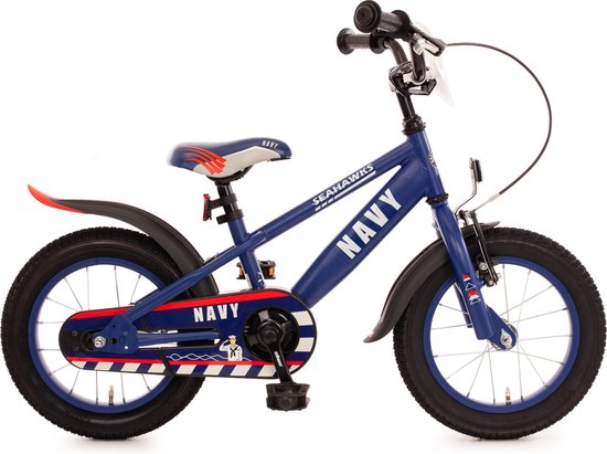 Bachtenkirch kinderfiets Navy, 14 inch, donkerblauw van BAC
