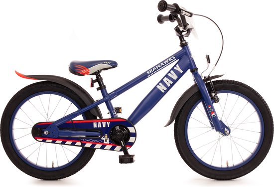 Bachtenkirch kinderfiets Navy, 18 inch, donkerblauw van BAC