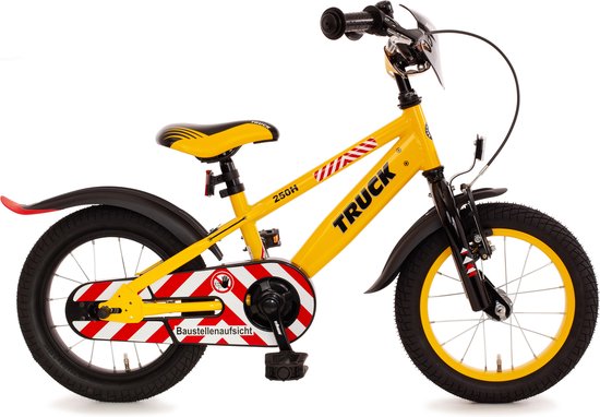Bachtenkirch kinderfiets Truck, 14 inch, geel en zwart van BAC