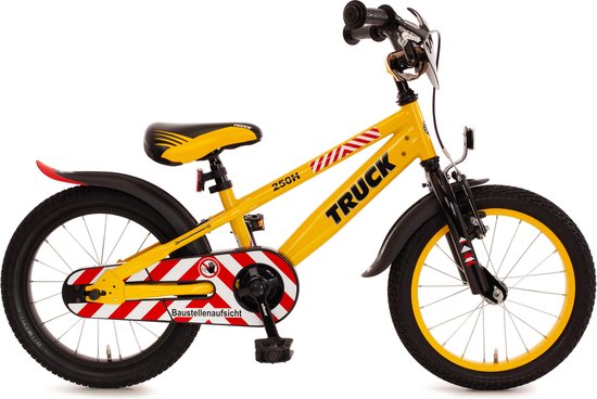 Bachtenkirch kinderfiets Truck, 16 inch, geel en zwart van BAC