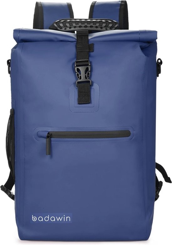 BADAWIN - Fietsrugzak Ali 4-in-1 Blue - Rugzak - Schoudertas - Messenger tas - 100% Waterdicht - Schokbestendig van Merkloos