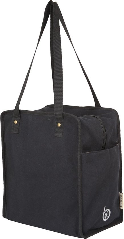 BADAWIN - "Mimi" Zwart draagtas voor op de fiets - Shopper - Fietstas - Schoudertas - Khaki Green - Waterafstotend - gerecycled Katoen van BADAWIN