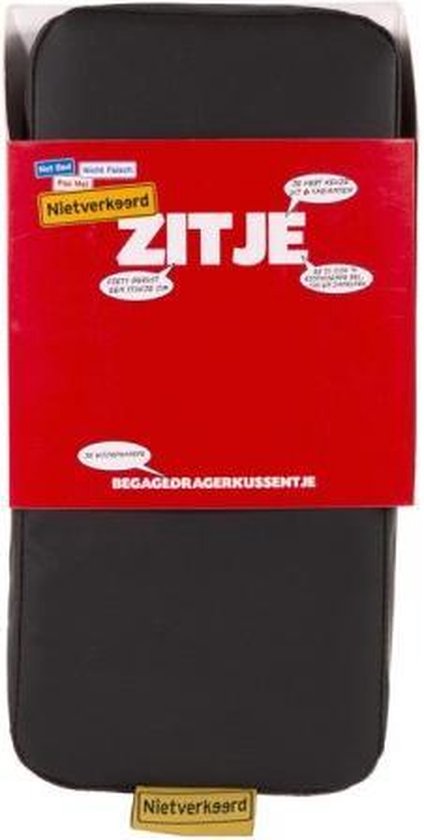 Bagagedragerkussen Niet Verkeerd zitje - zwart van Merkloos