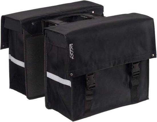 Bagoo Dubbele Fietstas - 46 Liter - Zwart - Bisonyl van Bagoo