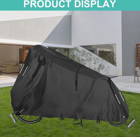 Bakfiets Hoes cargo bike beschermhoes 600D Oxford-stof winddicht regenbestendig uv-bestendig scheurvast 270 x 75 x 100 cm Bakfiets Hoes van Bakfiets