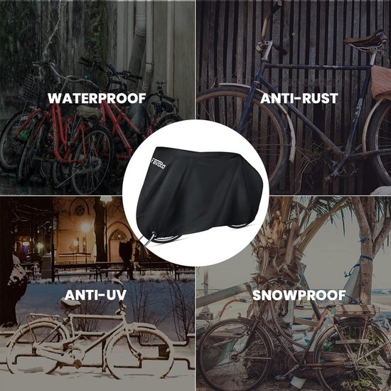 Bakfiets Hoes Favoto Bike Cover 2 Fietsen Outdoor Waterdichte 29 Inch Winddicht UV Zon Sneeuw Stofdicht Lock Gat Mountainbike Racefiets Bakfiets Hoes van Bakfiets