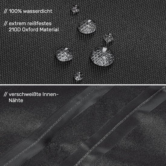 Bakfiets Hoes - Waterdichte fietshoes - Weerbestendige fietsgarage - Oxford fietszeil - UV-bescherming - Beschermhoes voor 1 fiets tot 26 inch - 190 x 115 x 65 cm Bakfiets Hoes van Bakfiets