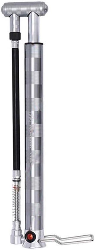 Balpomp met Manometer - Luchtpomp Fiets - Banden Oppompen - Universele Klep - 5.4 x 28.2 cm - Zilver