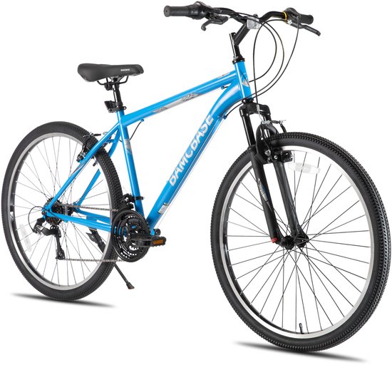 BAMCBASE Mountainbike - 27.5 Inch - 21 Versnellingen - Hardtail MTB voor Heren & Dames - V-Brakes - Blauw - Geschikt voor buitenactiviteiten in de lente van Bamcbase