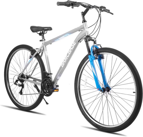 BAMCBASE Mountainbike - 29 Inch - 21 Versnellingen - Hardtail MTB voor Heren & Dames - V-Brakes - Grijs - Geschikt voor buitenactiviteiten in de lente van Bamcbase