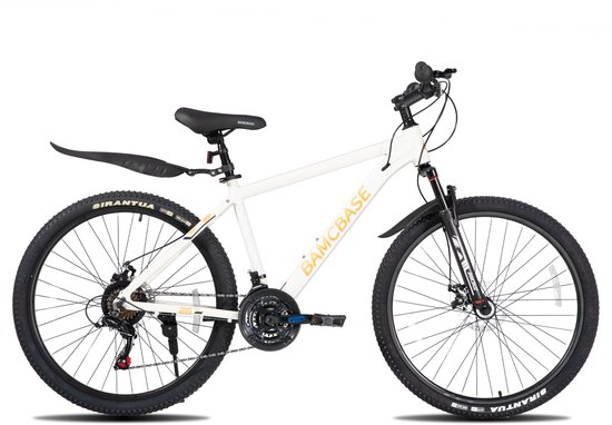 Bamcbase Sedona voorvering mountainbike - 26" - aluminium frame - 21 versnellingen - Wit