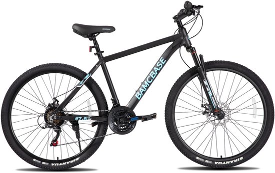Bamcbase Sedona voorvering mountainbike - 27.5" - aluminium frame - 21 versnellingen - Zwart