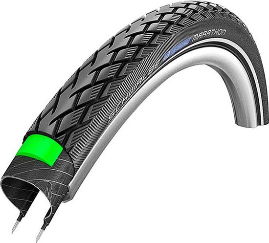 Band Schwalbe Green Marathon GreenGuard 28 x 1,00" / 25-622mm - Zwart met reflectie