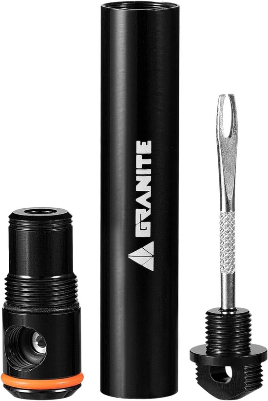 Bandenplugset - Reparatieset Fiets - Snel Banden Plakken - Geïntegreerde CO2 Inflator - 10 Pluggen - Zwart