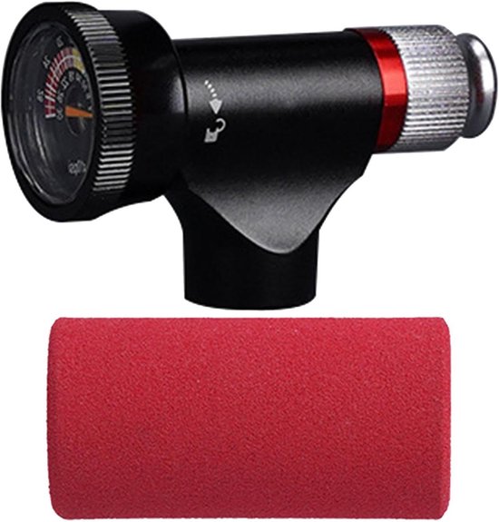 Bandenpomp met Drukmeter - Luchtpomp Fiets - Banden Oppompen - Geïsoleerde Hoes - 115 x 65 x 28 cm - Zwart