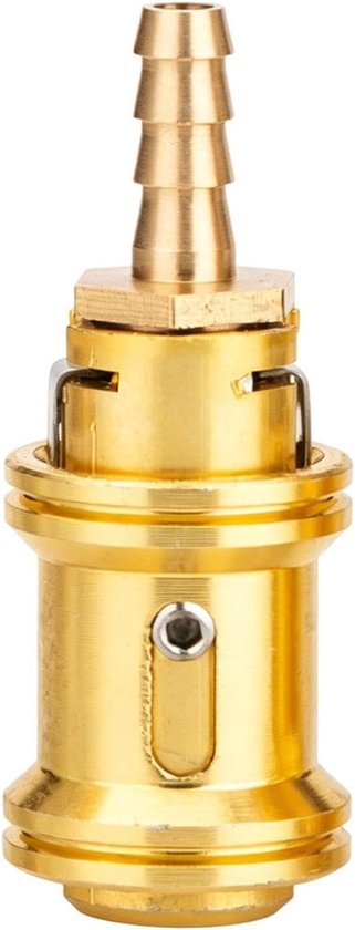 Bandenpomp Mondstuk - Luchtpomp Adapter - Banden Oppompen - Dubbele Klep Connectie - 65 mm en 8 mm - Goud