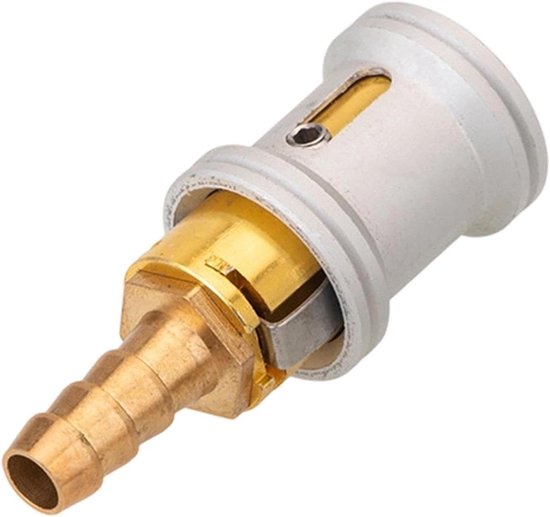 Bandenpomp Mondstuk - Ventielklem Bandenpomp - Banden Oppompen - Snelkoppelingsclipsysteem - 6.5 & 8mm - Zilver