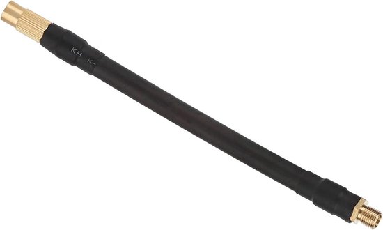 Bandenpomp Verlengslang - Luchtpomp Slang - Banden Oppompen - 90 Graden Klep - 17 cm - Zwart
