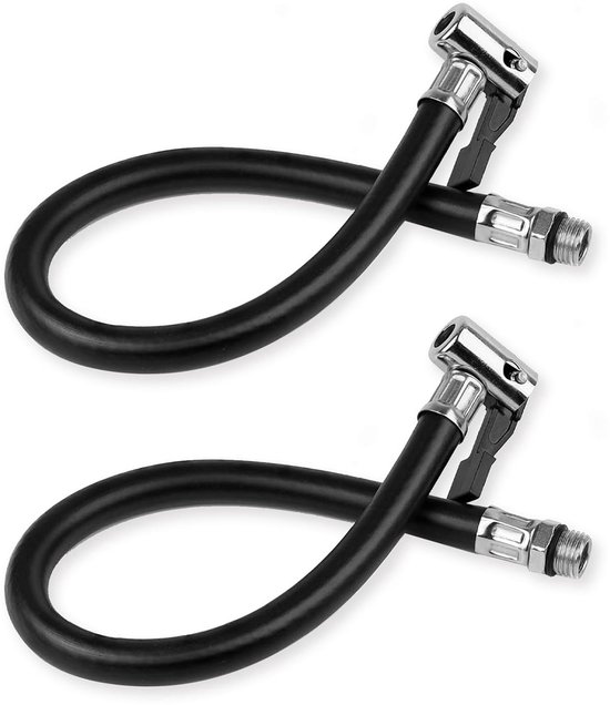 Bandenpompen - Slang pompen - Banden oppompen - Luchtdicht rubber - 36 cm slang - Zwart