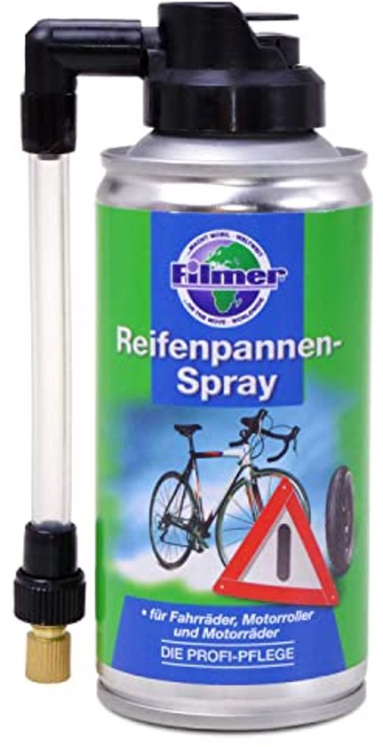 Bandenreparatiespray voor Fiets, Bromfiets en Motorfiets - 150 ml van Cyclon