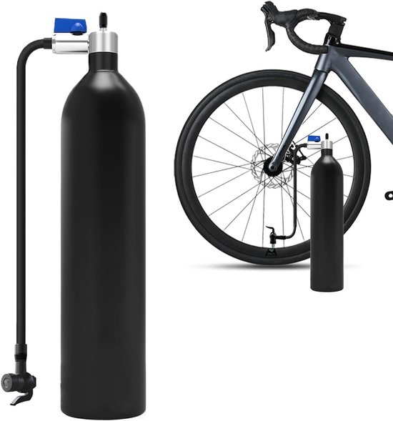 Bandenvultank - Luchtinflator Fiets - Banden Snel Vullen - Draagbare Aluminiumlegering - 12 liter - Zilver