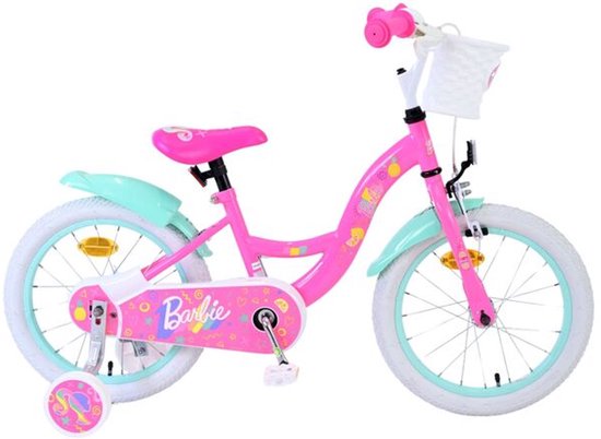 Barbie Kinderfiets - Meisjes - 16 inch - Roze - Twee handremmen van Barbie