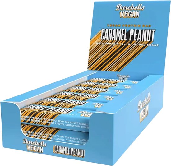 Barebell Vegan Protein Bars - 12 x 55g - Vegan Caramel Peanut