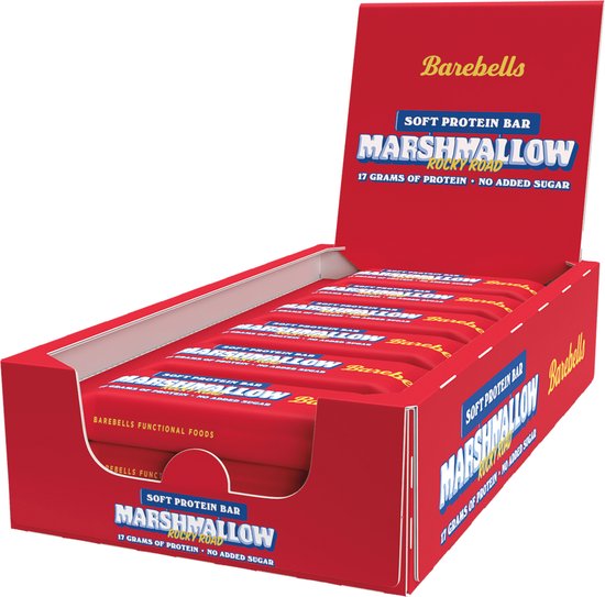 Barebells Soft Bars Eiwitreep - Protein Bars - Marshmellow Rocky Road Proteine Repen - 12 repen (660 gram)