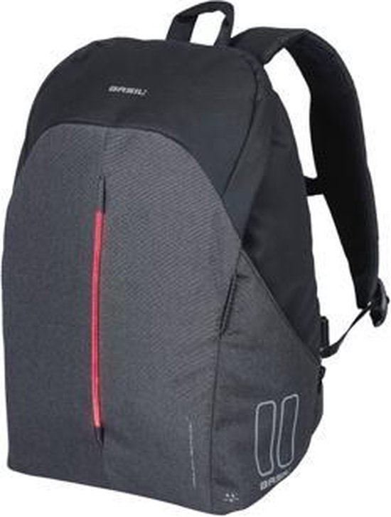 Basil B-Safe Commuter Fietsrugzak Nordlicht - Voor 13inch Laptop - Zwart - 13 Liter van Basil