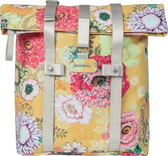 Basil Bloom Field Fietsshopper - 15-20 Liter - Waterdicht - Geel van Basil