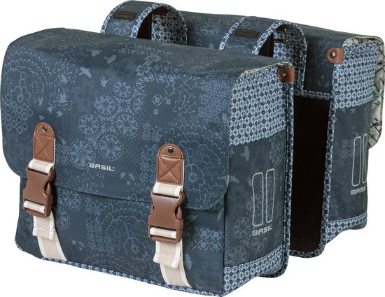 Basil Bohème Dubbele Fietstas - Blauw - 35 Liter van Basil