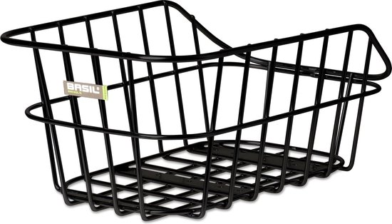 Basil Cento Alu Fietsmand - Achter - Aluminium - Matzwart van Basil
