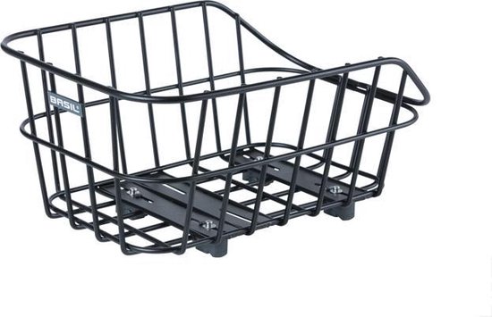 Basil Cento Alu WSL Fietsmand - Achter - Aluminium - Inclusief Bevestigingssysteem - Zwart - 22 Liter van Basil