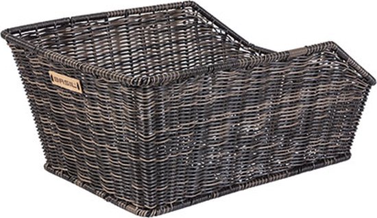 Basil Cento Rattan Look WSL Fietsmand - Achterop - Inclusief Bevestigingssysteem - Bruin van Basil