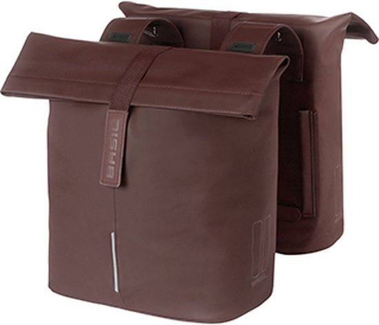Basil City - Dubbele Fietstas - 32 liter - roasted brown van Basil