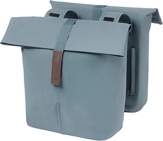 Basil City - Dubbele Fietstas - graphite blue - 32 liter van Basi