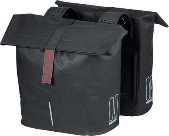 Basil City Dubbele fietstas - Zwart - 32 Liter van Basil