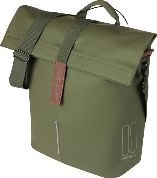 Basil City fiets Shopper MIK Studs, 14-16L,moss green van Basi