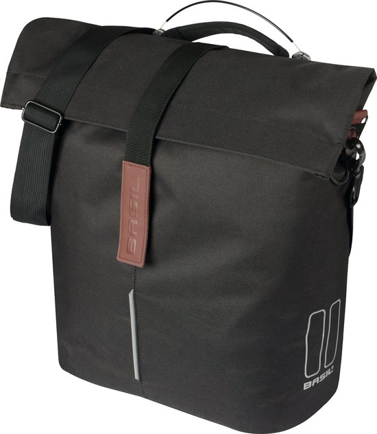 Basil City fiets Shopper MIK Studs, 14-16L,zwart van Basil