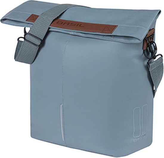 Basil City Fietsshopper - Enkele Fietstas - 14-16 Liter - Graphite Blauw van Basil