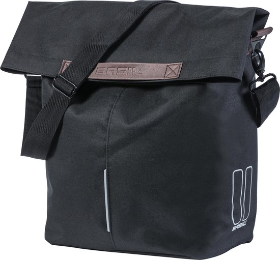 Basil City fietsshopper - Enkele Fietstas - 16 liter - zwart van Basil