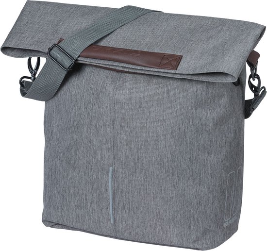 Basil City Fietsshopper - Enkele fietstas - Grijs - 16 Liter van Basil