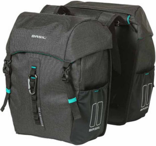 Basil Discovery Dubbele fietstas - Zwart - 18 Liter van Basil